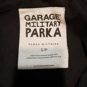 Garage Jackets & Coats - Garage Military Parka, color black, sz small Garage Jackets & Coats - Garage Military Parka, color black, sz small